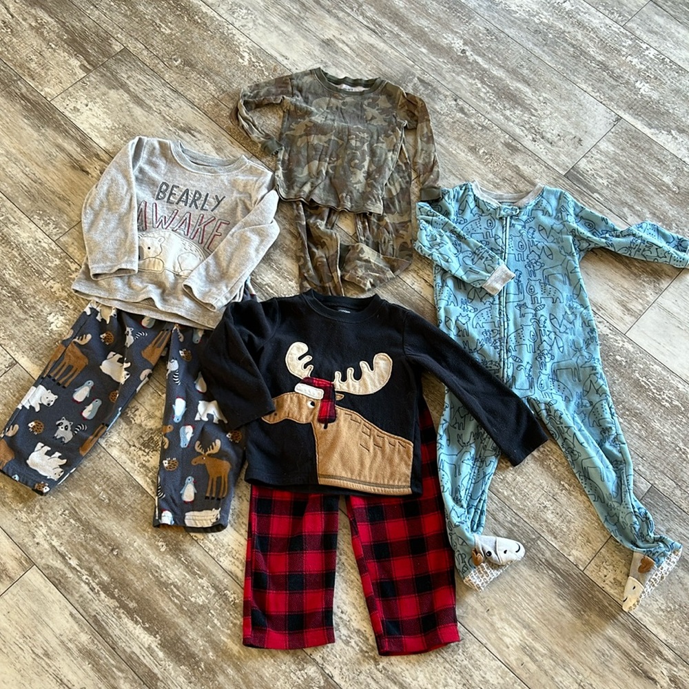 3T Boys Pajama Winter/Fall Warm PJ Bundle